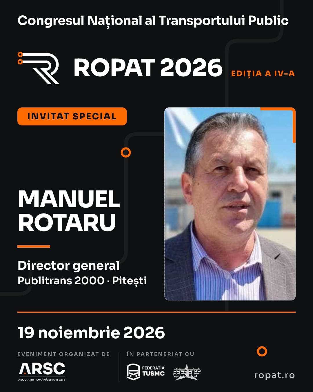 Manuel Rotaru, Director general Publitrans 2000 Pitești, speaker confirmat la ROPAT 2026